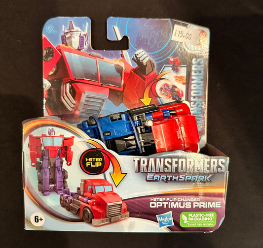 Transformers EarthSpark 1-Step Flip Changer Optimus Prime